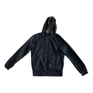 Hollister Men’s Reversible Windbreaker Black/Gray Pockets on Both Sides Size S